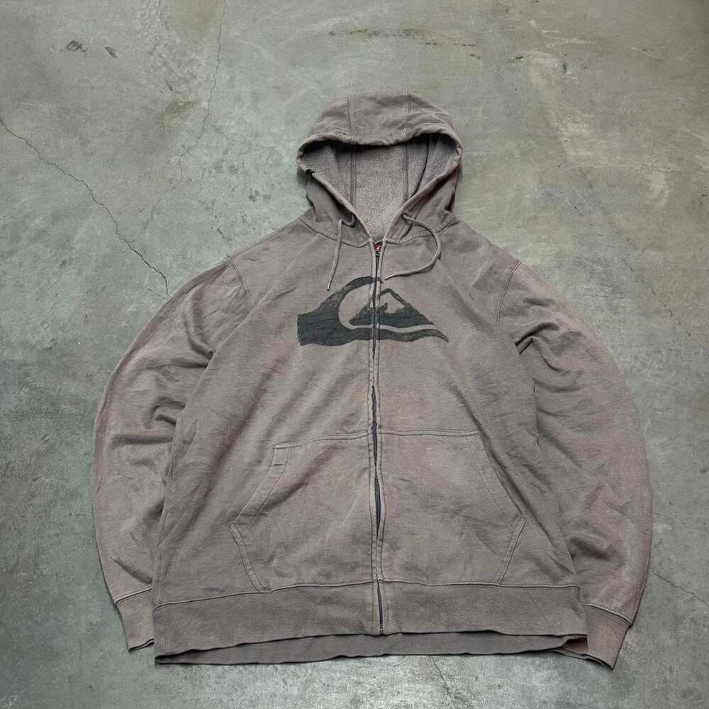 Vintage Quiksilver Big Logo Surf Zip Up Hoodie